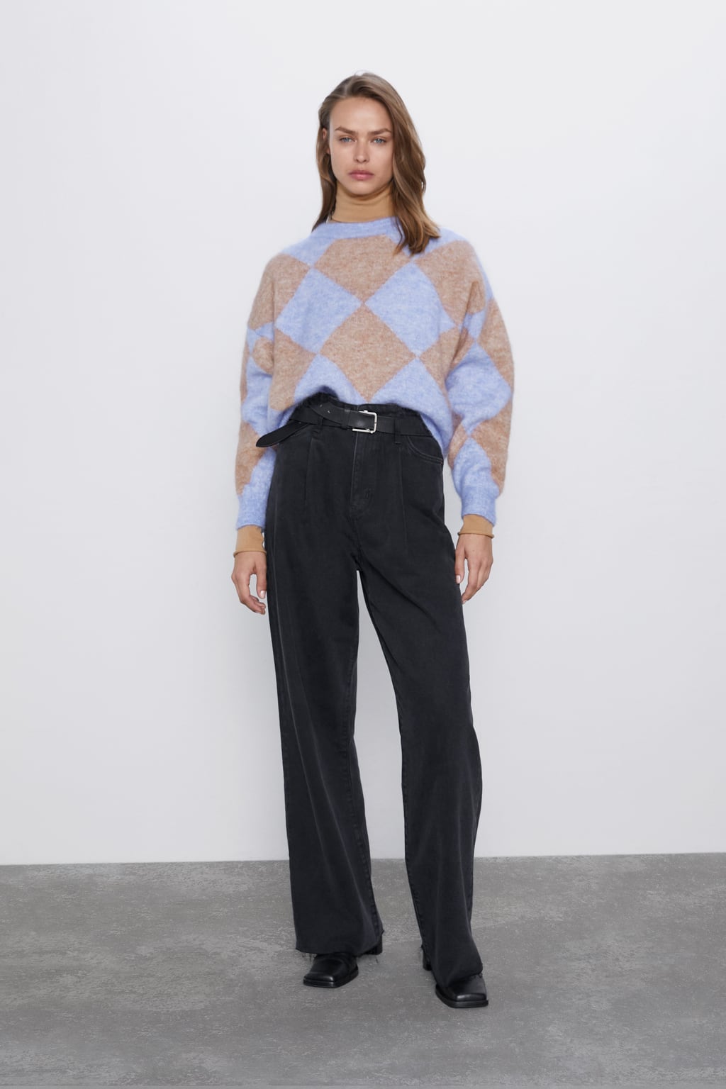 Jersey rombos de lana y mohair. ¡Super soft! (49,95 euros). Perfecto para combinar con cualquiera de tus jeans favoritos.