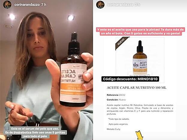 Corina Randazzo ha compartido su truco beauty para sanear el cabello a través de uno de sus últimos stories.