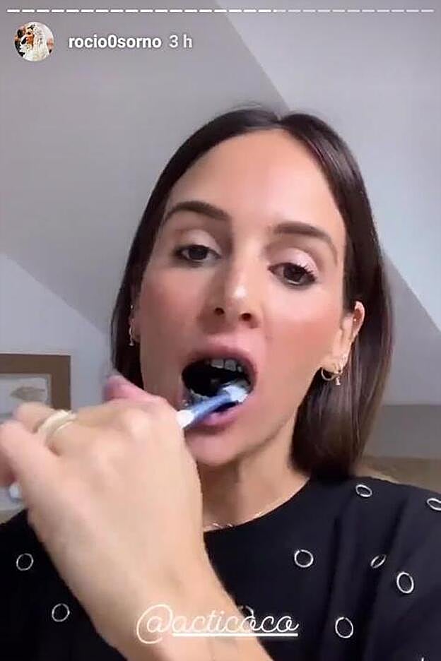 Osorno utilizando Acticoco en una de sus stories