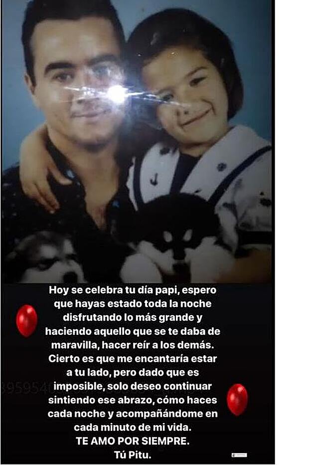 Esta es la imagen que compartía Tamara Gorro para recordar a su padre.
