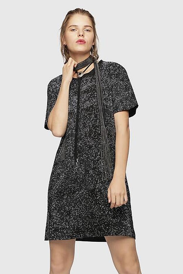 Este es el vestido de Diesel que ha llevado Eva González en 'La voz kids'.