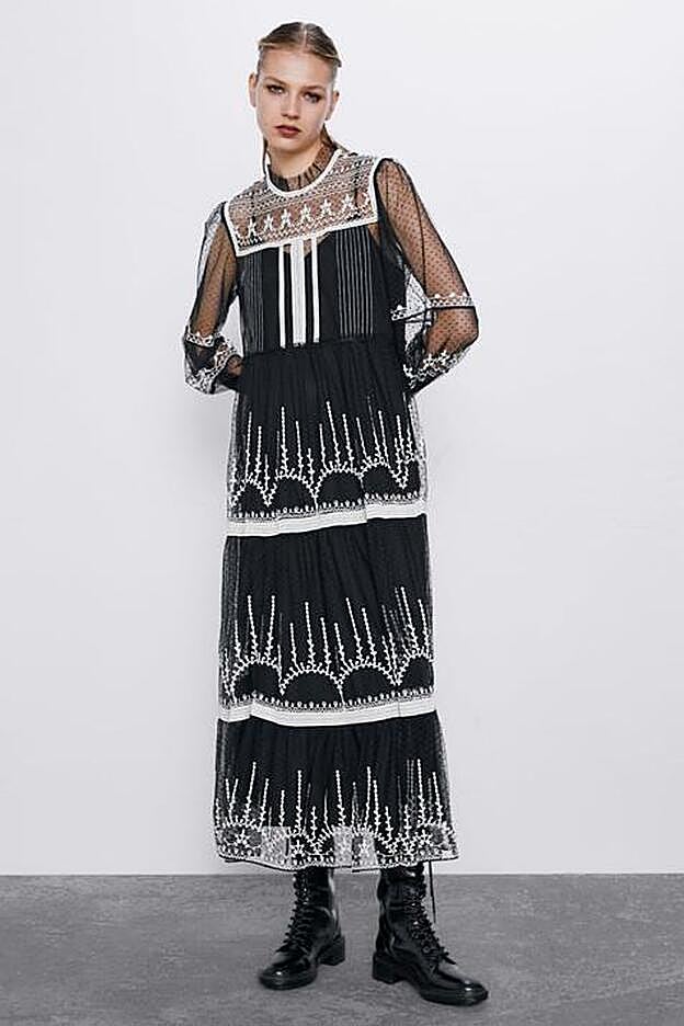 El vestido de Zara que es una copia de el de Dior que ha llevado Olivia Palermo.