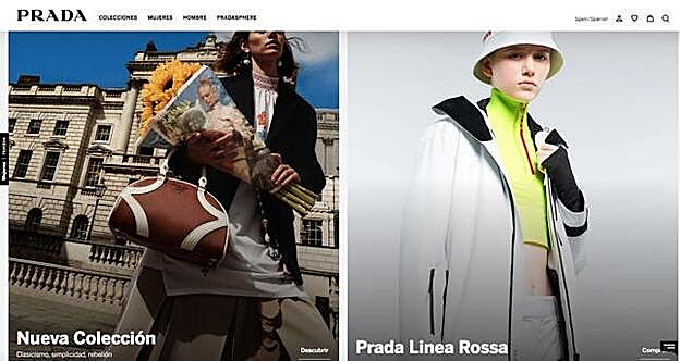 Nueva imagen de la web de Prada.