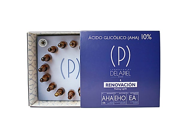 Ampolals Renovavión, con ácido glicólico, de Delapiel ( 29,90 €).