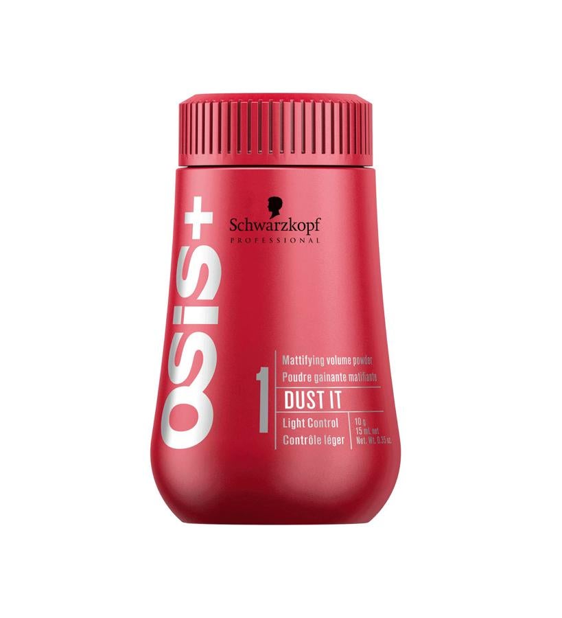 Polvo súper fino que se aplica en la raíz y sirve para absorber el exceso de grasa que pueda generar tu raíz que es la que culpable de que tu pelo quede apelmazado. Además de aportar volumen, crea un efecto texturizante y tiene un acabado mate con fijación flexible que irá en aumento si añades más dosis. Puedes espolvorearlo por la melena o bien echarlo en las manos para extenderlo con mayor precisión. (8,95 €).