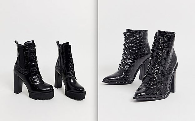 Con ribetes en efecto cocodrilo y con el efecto completo.