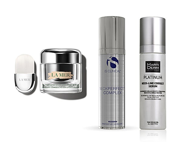 The Neck and Décolleté Concentrate de La Mer (260 €). NeckPerfect Complex de IS Clinical (104 €).. Neck-Line Correct Serum de Martiderm (39,90 €).