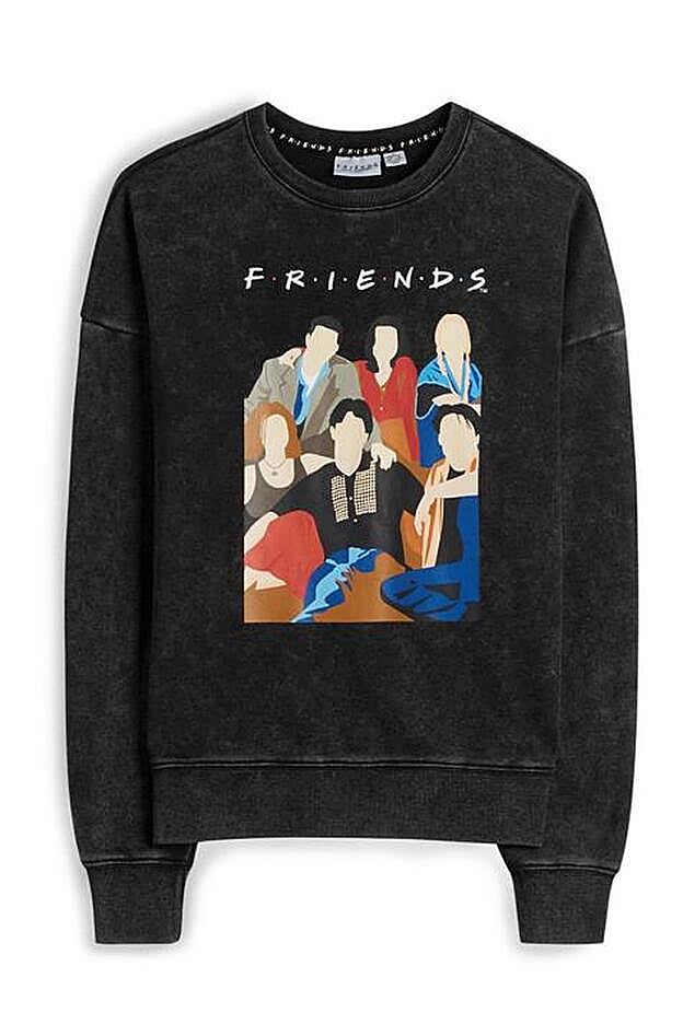 La sudadera en negro desgastado.