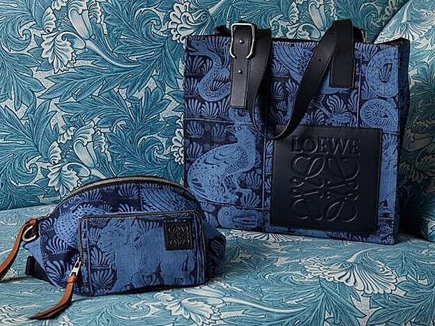 Bolso y riñonera de la colección cápsula de William De Morgan de Loewe.