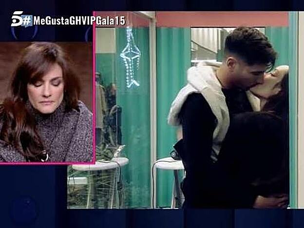 Elena, madre de Adara, observa una de las escenas de su hija besándose con Gianmarco.