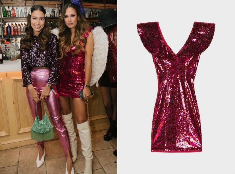 ¿Te atreves con el fucsia? Es uno de los tonos de la temporada y así de bien sienta este vestido mini de Bershka que vimos a Grace Villarreal en Instagram. (45,99 euros).