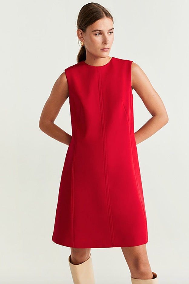 Vestido retro de Mango para clonar el look rojo de Cristina Pedroche.