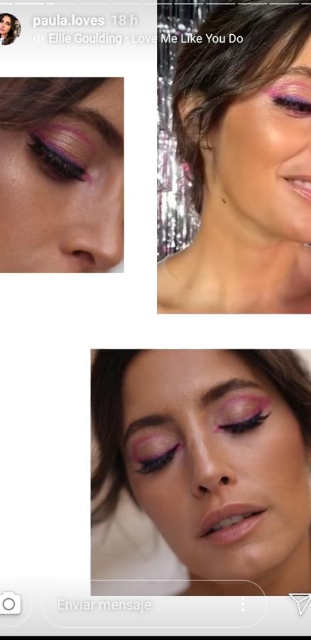 Los maquillajes de fantasía al estilo 'Euphoria' (serie de HBO) también serán los protagonistas esta Nochevieja. Looks de maquillaje como este que le vimos a Paula Moya en tonos rosas y morados. ¿Te atreverías a recrearlo?