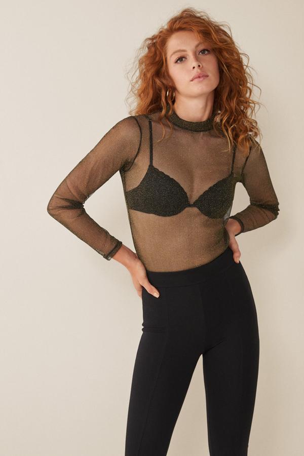 Body transparente con glitter (8,99 euros).