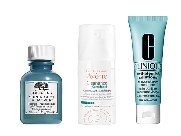 Super Spot Remover de Origins (18,55 €). Cleanance Comedomed de Avène (19 €). Anti-blemish Solutions de Clinique (30 €).