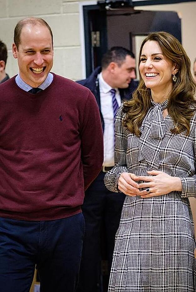 Los duques de Cambridge, en uno de los momentos de la visita.