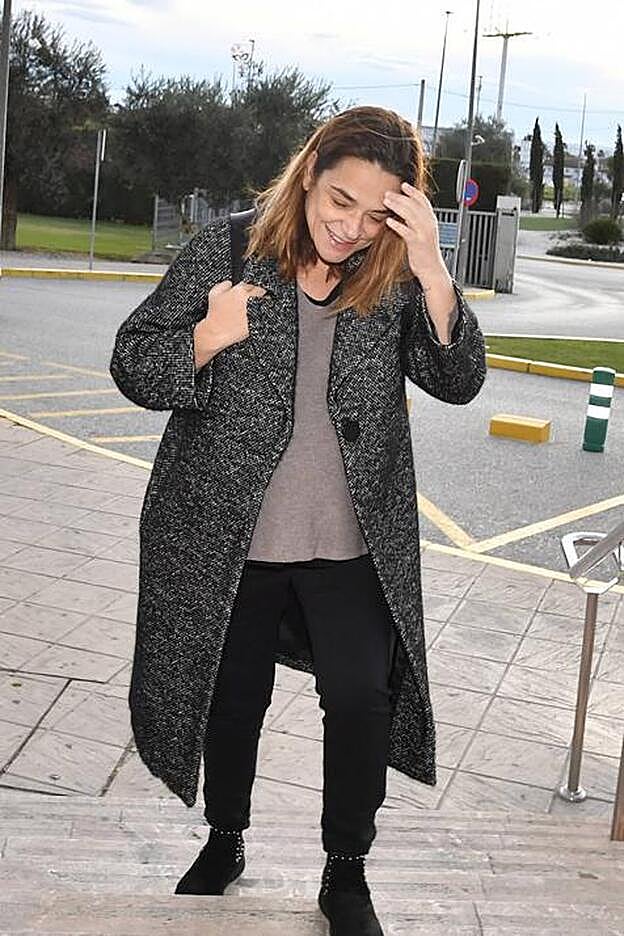 Así llegaba Toñi Moreno al hospital para dar a luz.