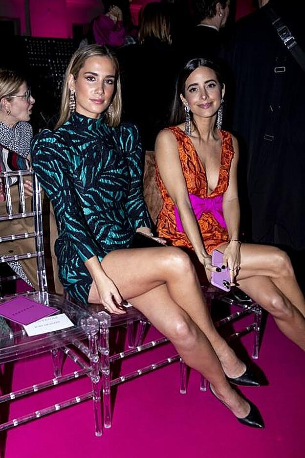 María Pombo y María Fernández-Rubíes acudían juntas al desfile de Pertegaz anoche en Madrid.