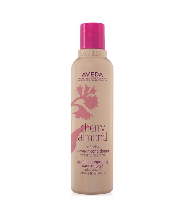 Contiene una mezcla de flor de cerezo y aceite de almendras dulces para ayudar a acondicionar y agregar brillo para conseguir un pelo suave y esponjoso, y más manejable en general. Con un agradable aroma floral,  es la mejor solución para cabellos largos, confirmado por estudios de salones. Esta fórmula proporciona una dosis diaria de ácidos grasos omega 6 y 9, vitales para la salud del cabello.  Cherry Almond Softening Leave-in conditioner de Aveda  (27,50 €).