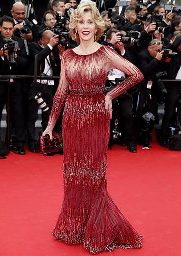Jane Fonda con vestido de Elie Saab Alta Costura.