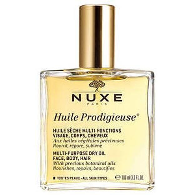 Aceite corporal Huile prodigieuse de Nuxe, 29,95 euros.