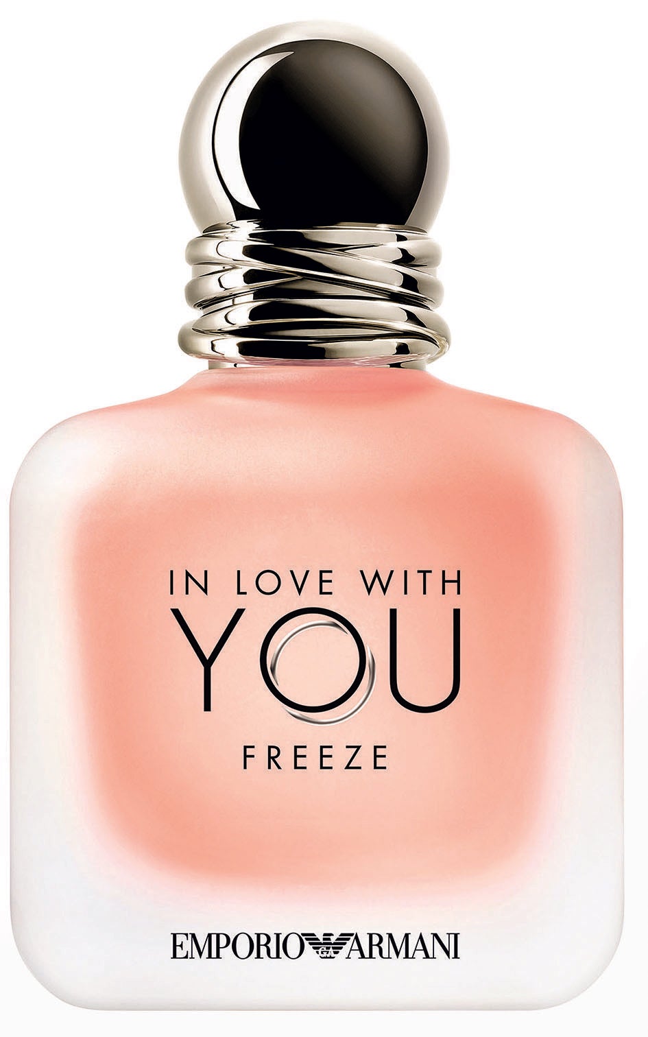 Un ramillete de jazmín, lirios y peonías palpita en el corazón escarchado de In Love With You Freeze de Giorgio Armani (c.p.v.).