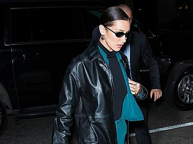 La modelo, en otra imagen de la noche.