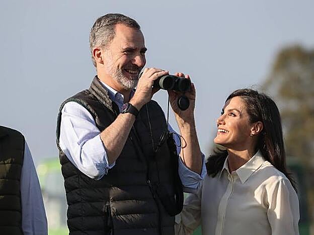 Don Felipe y doña Letizia en su visita.