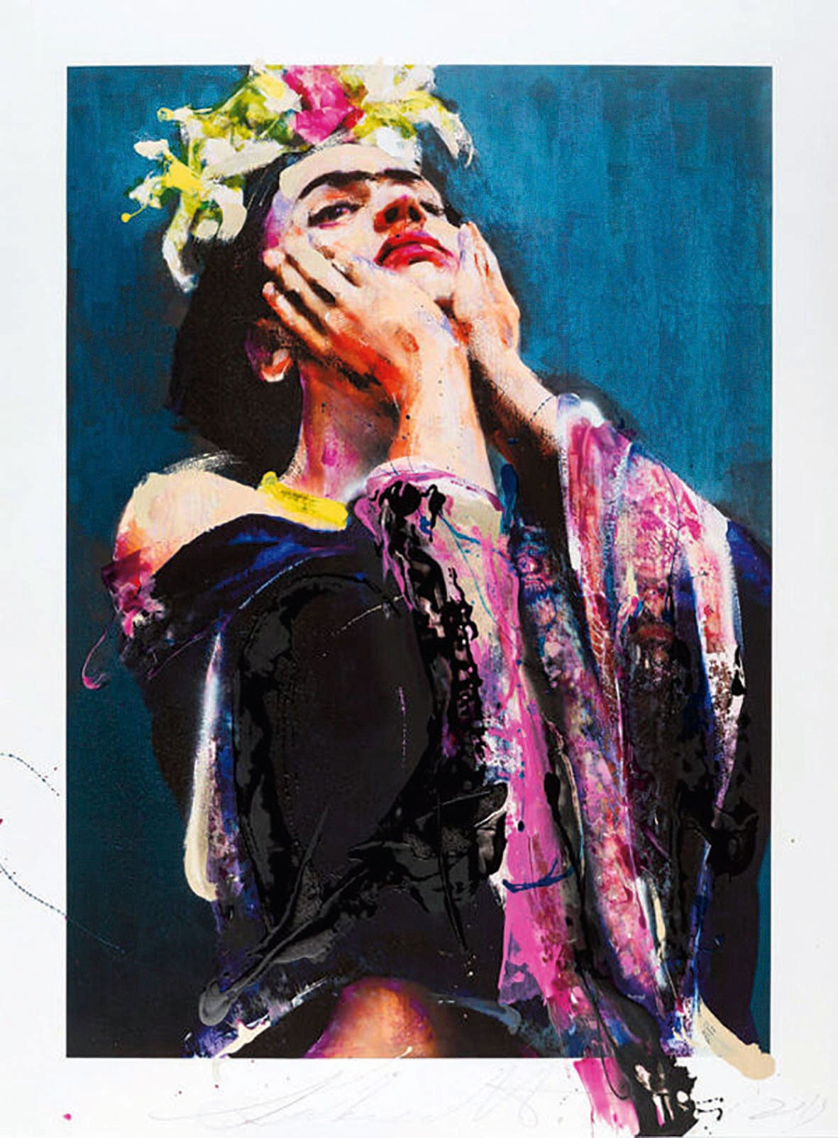 Artista multidisciplinar, conocida por retratos craquelados de gran formato, es la española más cotizada.