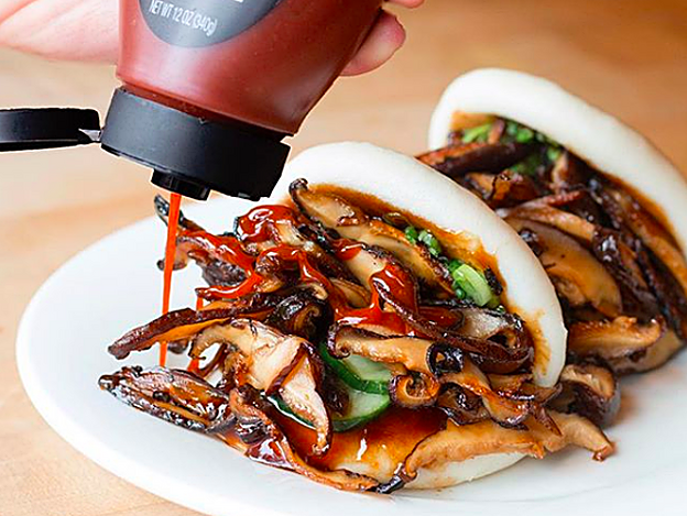 Baos de setas shiitake del restaurante Momofuku