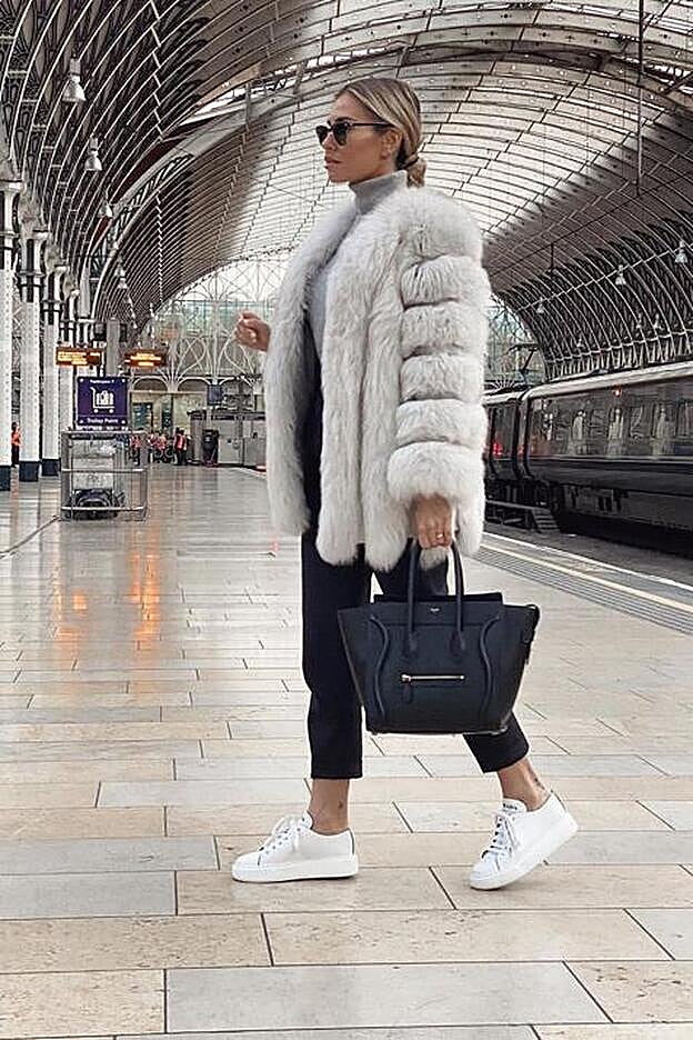 Marta Carriedo en la estación de Londres