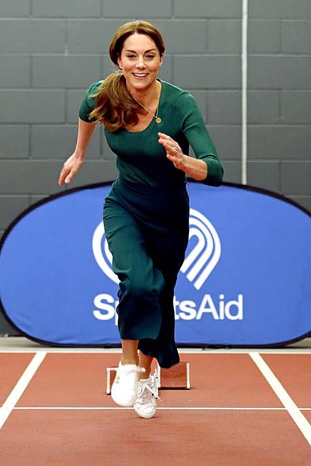 Kate Middleton en plena competición.