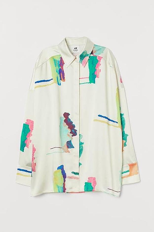 Camisa oversize multicolor.