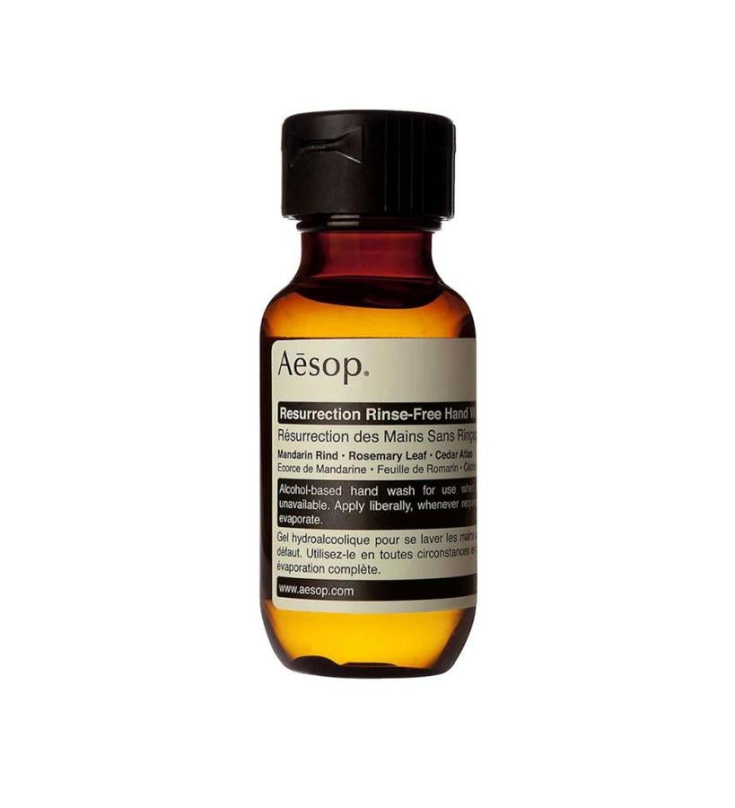 Contiene agentes hidratantes para que las manos no queden desprovistas de humedad, independientemente de la frecuencia de uso.  Resurrection Rince Free Hand Wash de Aesop  (9 €, en Isoleé).