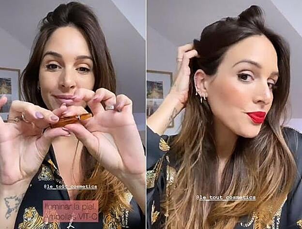 La influecer ha revitalizado su rostro con una de estas ampollas antes de retocar su maquillaje.