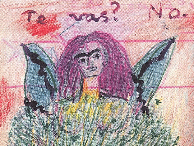 una de las áginas del diario de Frida Kahlo, que se puede visitar virtualmente.