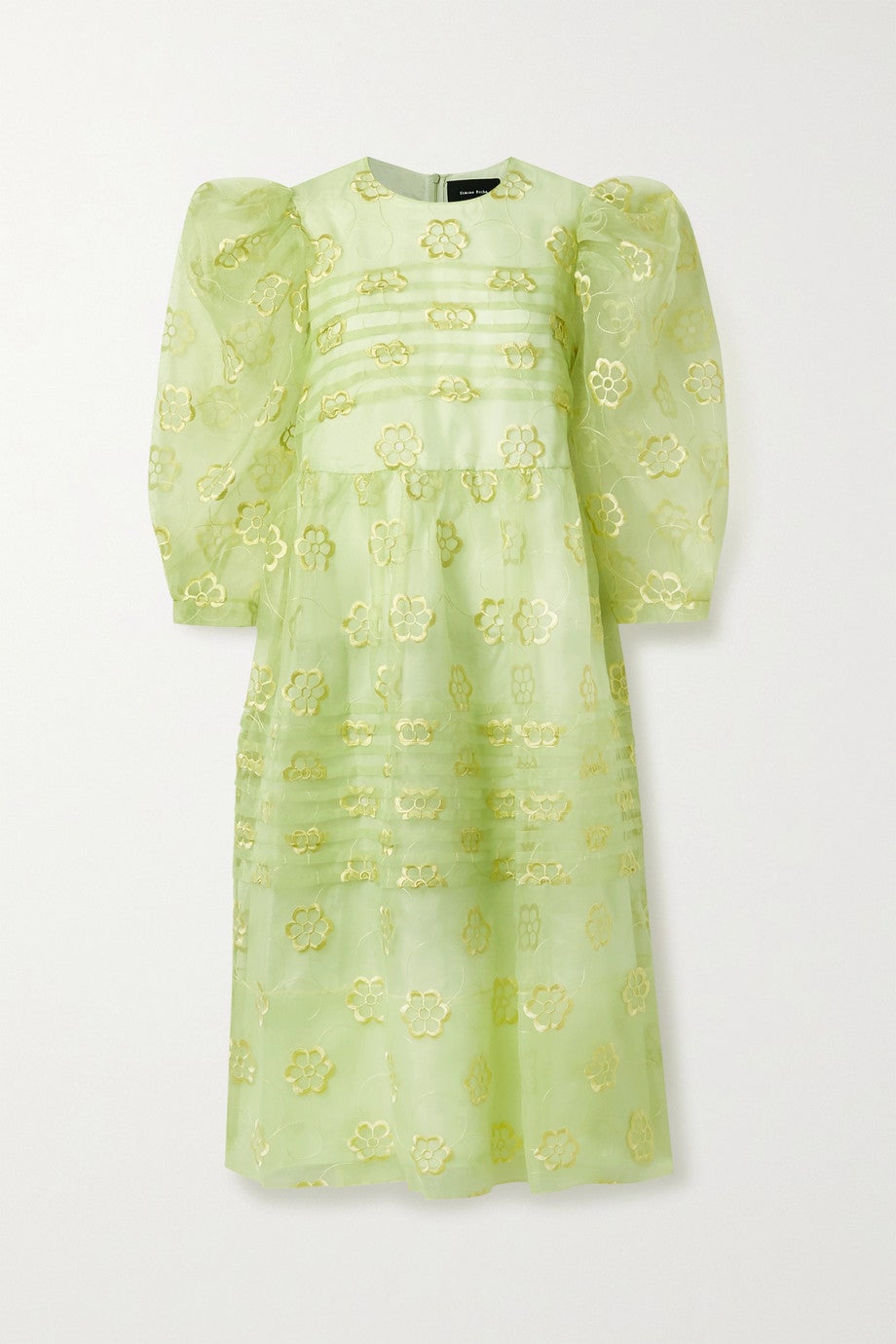 Vestido de organza bordada, de Simone Rocha.