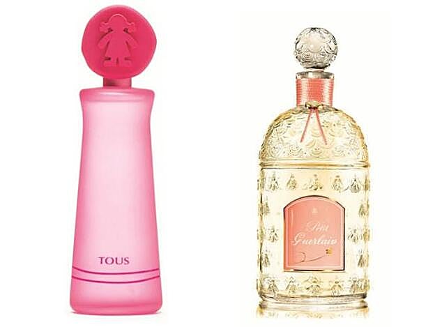 1. TOUS: Kids Girl. Forma parte de un cofre con minitalla y cantimplora (53 €). 2. GUERLAIN Petit Guerlain Eau de Toilette (110 €).