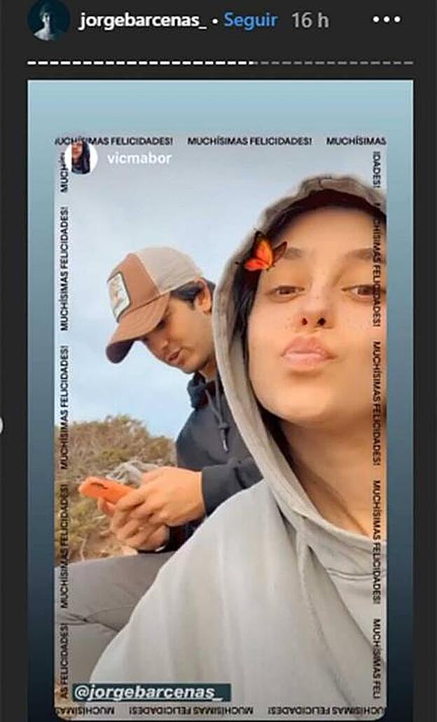 Felicitación de cumpleaños de Victoria Federica a Jorge Bárcenas.