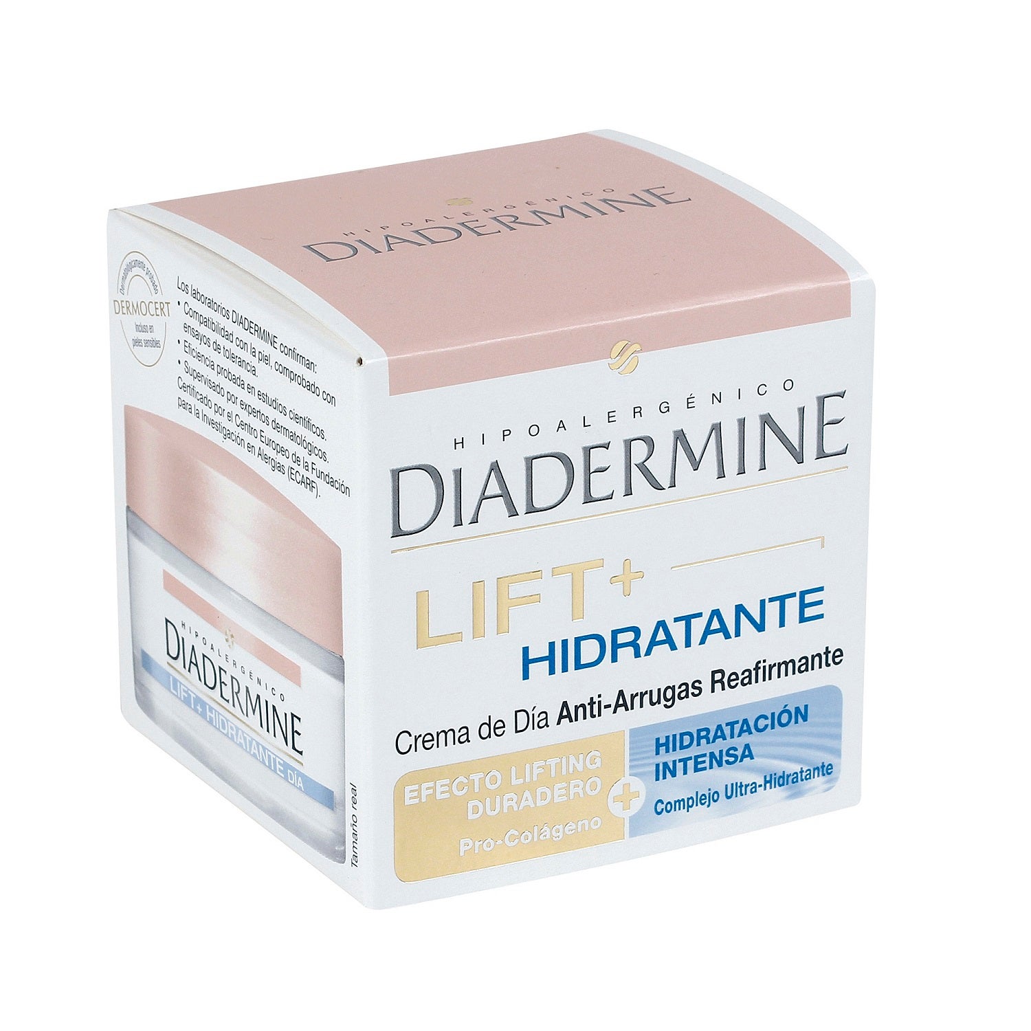 La  Diadermine Lift+  es un perfecto antiedad que crea un efecto lifting durante 48 horas gracias a su Activador de Colágeno y Complejo Ultra-Hidratante.