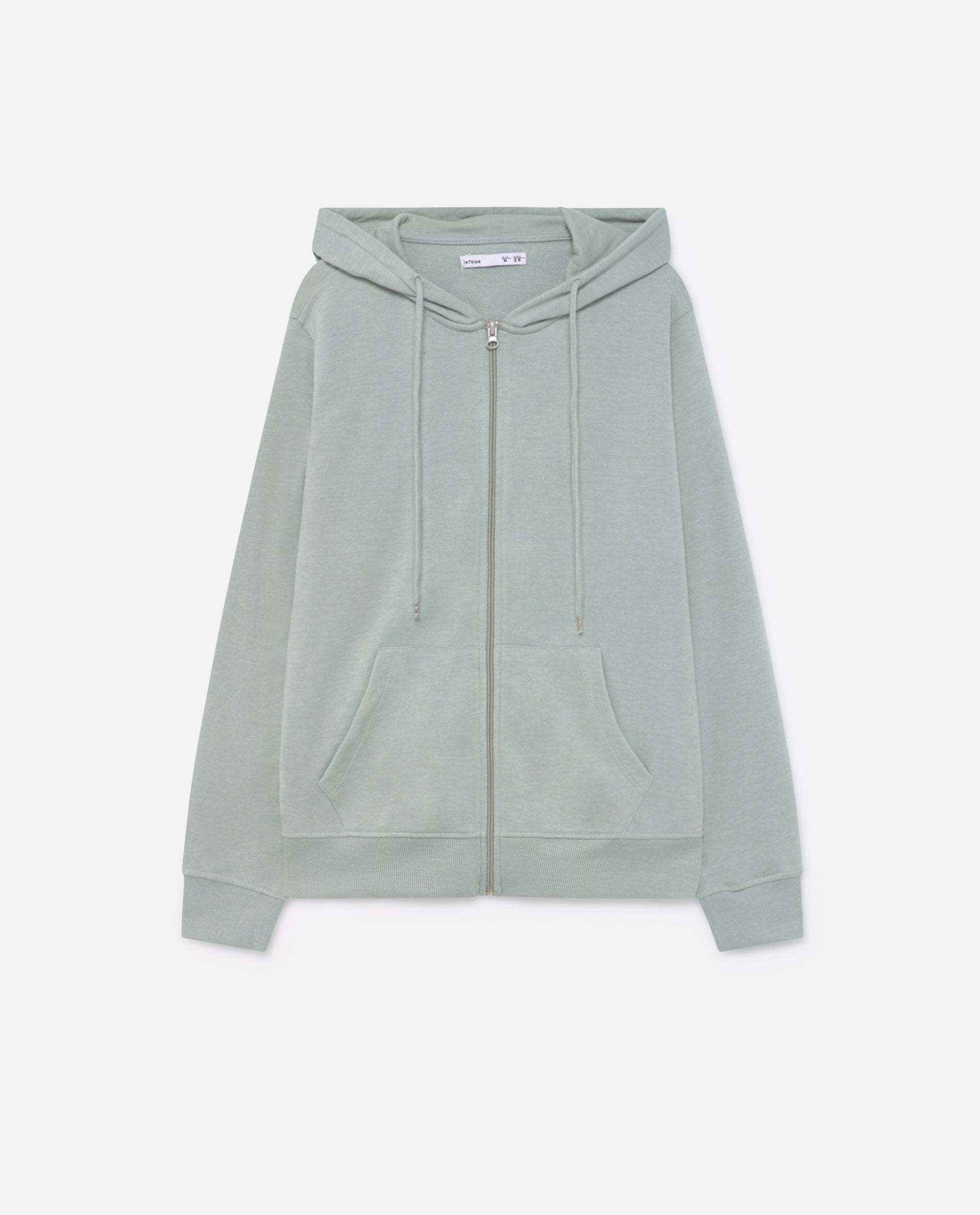 El verde menta de esta sudadera con capucha y cremallera de Lefties nos encanta. (9,99 euros).