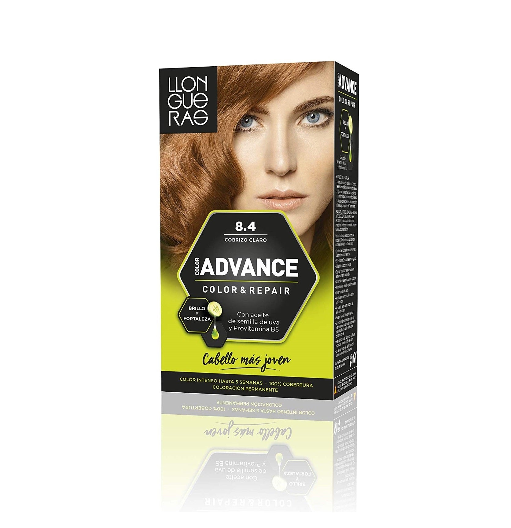 La coloración permanente de  Llongueras Color Advance  presume de conseguir una cobertura total y de un color brillante e intenso durante 5 semanas. Entre sus ingredientes excepcionales se encuentran el ácido hialurónico, el aceite de semilla de uva y la provitamina B5. Además, también está disponible en Amazon por 4,95 euros.