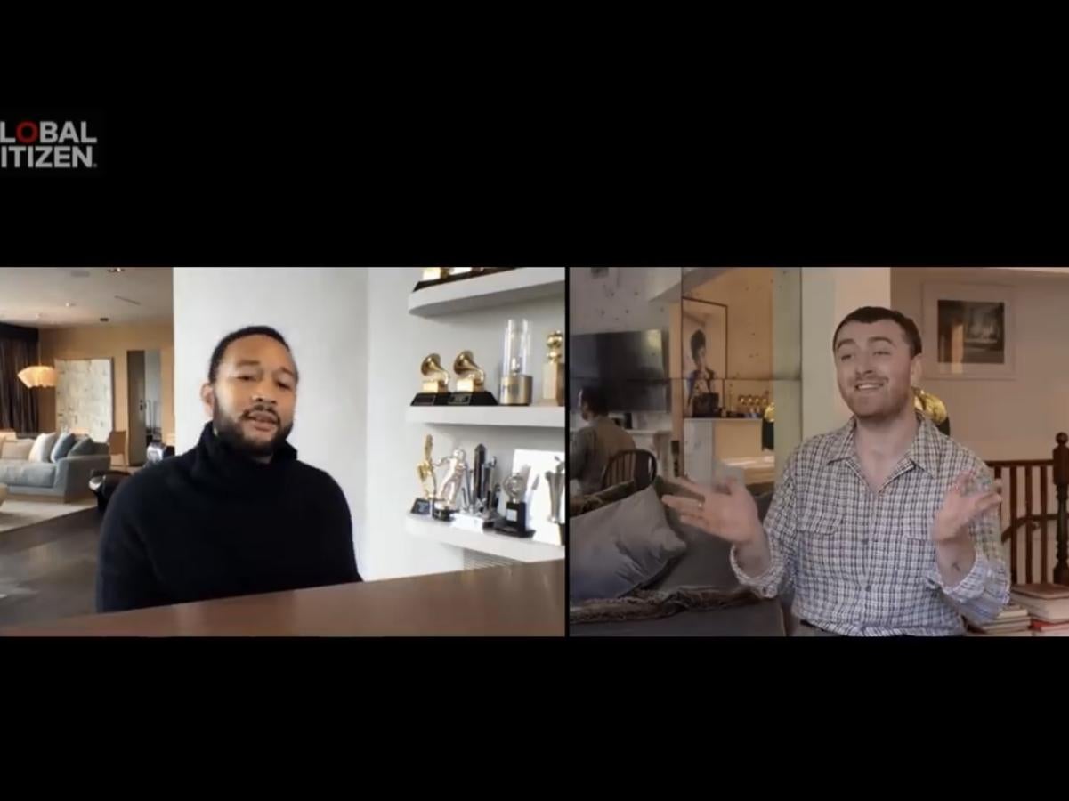 La espectacular unión de las voces de John Legend y Sam Smith provocó numerosos elogios. Y es que la interpretación que ambos artistas hicieron de 'Stand by me' fue impresionante.