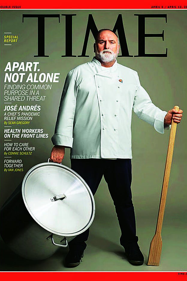 José Andrés en la portada de la revista Time.
