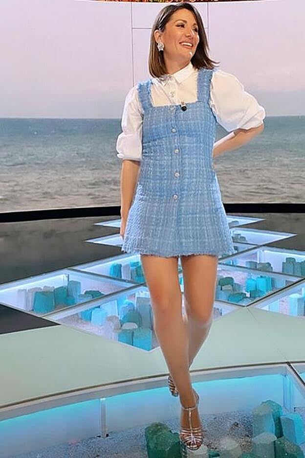 Nagore Robles en el plató de Supervivientes.