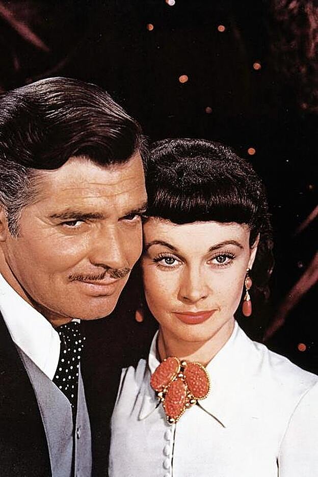 Una imagen de "Lo que el viento se llevó" (1939), con Clark Gable y Vivien Leigh.