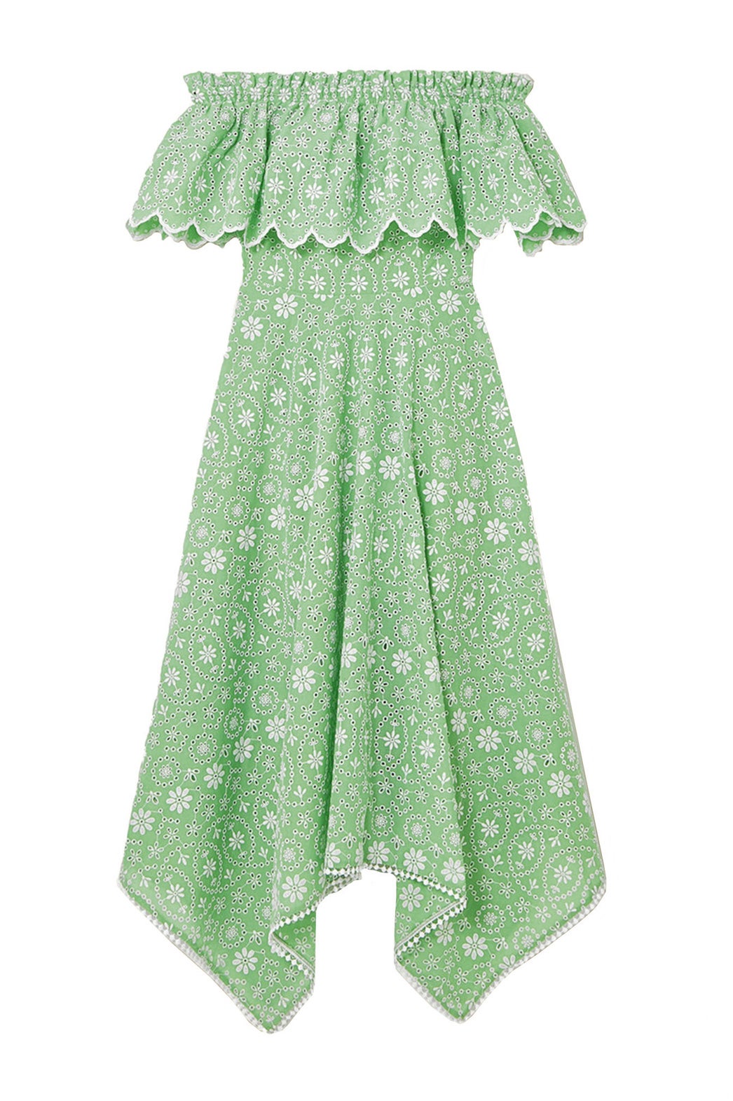 Vestido de algodón en broderie anglaise, de Charo Ruiz (499 €).