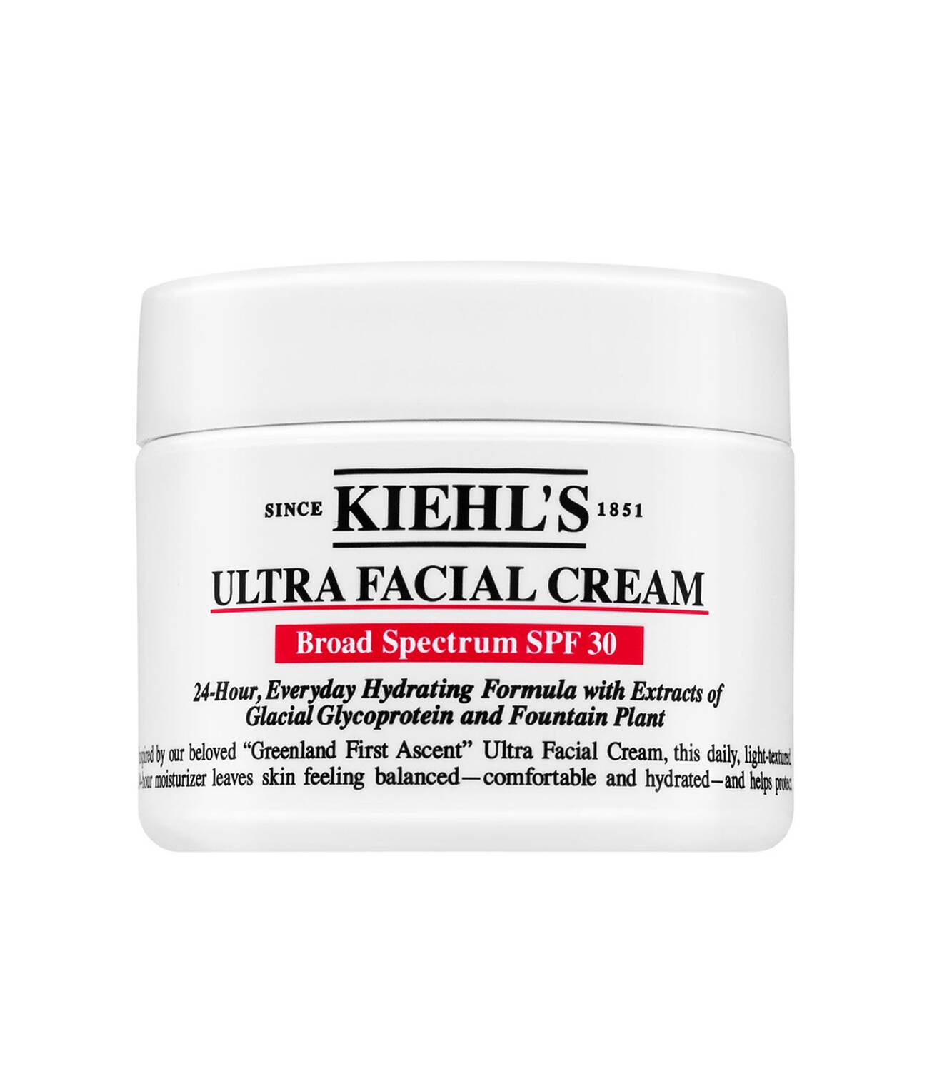 La  Ultra Facial Cream de Kiehl's  es un clásico al que recientemente le han añadido los beneficios de un filtro solar SPF 30 que actúa durante 24 horas dejando la piel lisa, hidratada y sin ningún tipo de imperfección. (29,50 euros).