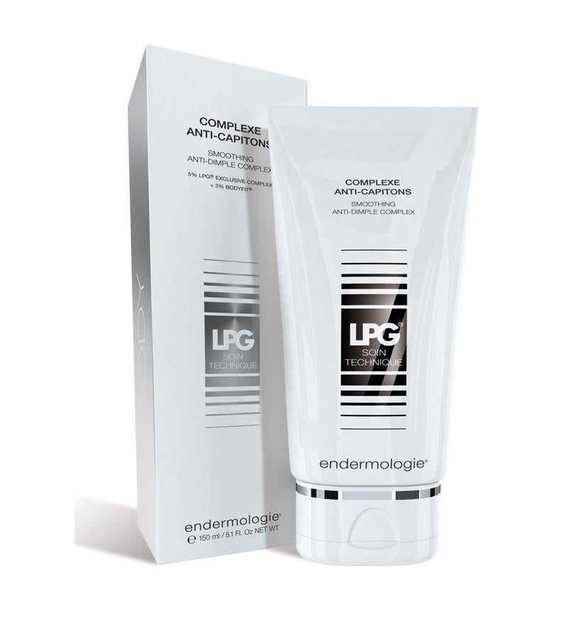 Emulsión ligera y nutritiva, de fragancia floral, particularmente recomendada en caso de celulitis de tipo adiposo. Contiene un 5% de un complejo adelgazante a base de un hidrolizado de algas rojas y cafeína pura y un 3% de una molécula multifuncional que estimula la lipólisis o descomposición de la grasa y tiene un efecto antiinflamatorio. Complexe Anticapitons: Emulsión Anticelulítica de LPG (58 €).