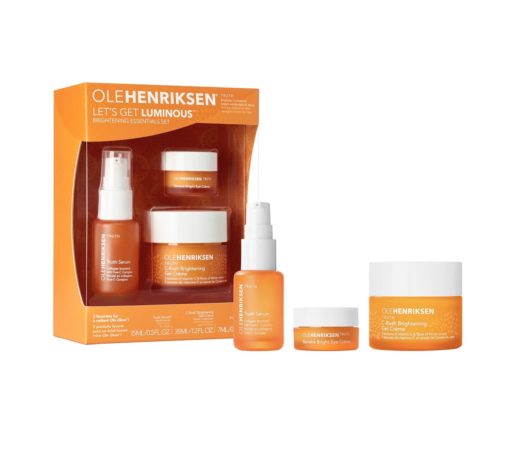 Si aún no has encontrado tu rutina de belleza al completo, este pack de Olehenriksen es perfecto para empezar. Contiene el sérum, la crema hidratante y el contorno de ojos. Todos enriquecidos con vitamina C que aporta luminosad y combate los signos visibles del envejecimiento.  (39,95 euros) .